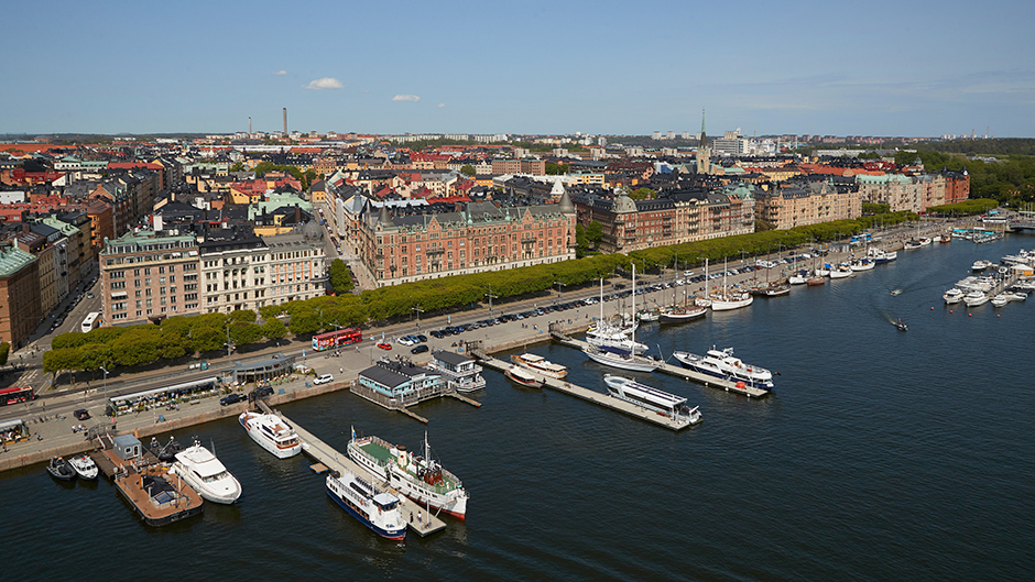 Aerial view of Strandvägskajen