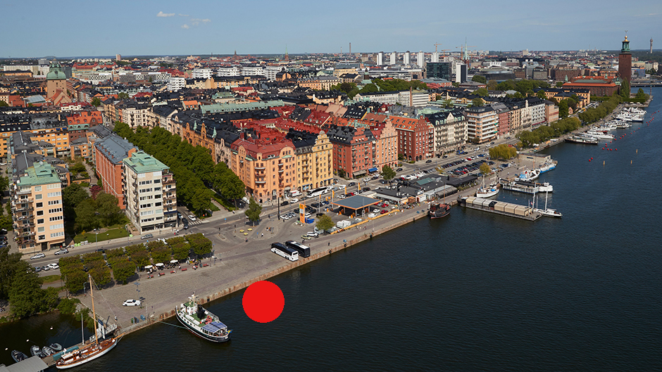 Aerial view of Norr Mälarstrand and Kungsholmen