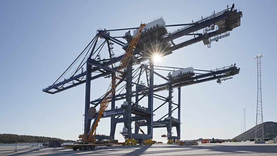 The two cranes at Stockholm Norvik Port
