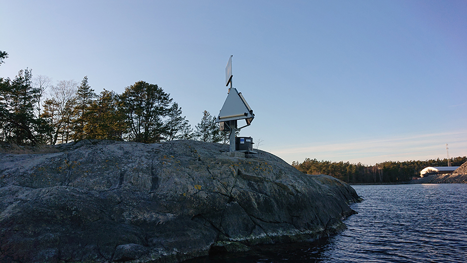 Smart navigation marker at Stockholm Norvik Port