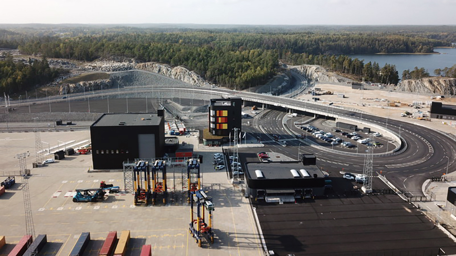 Aerial view of Stockholm Norvik Port