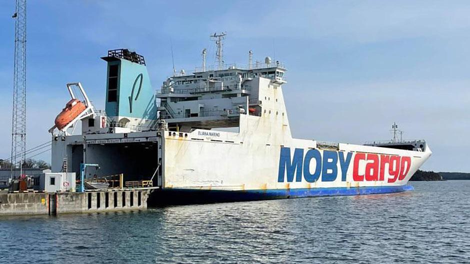 The vessel Eliana Marino at quay in Port of Nynäshamn