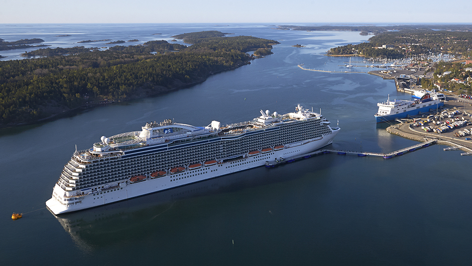 The seawalk in Port of Nynäshamn