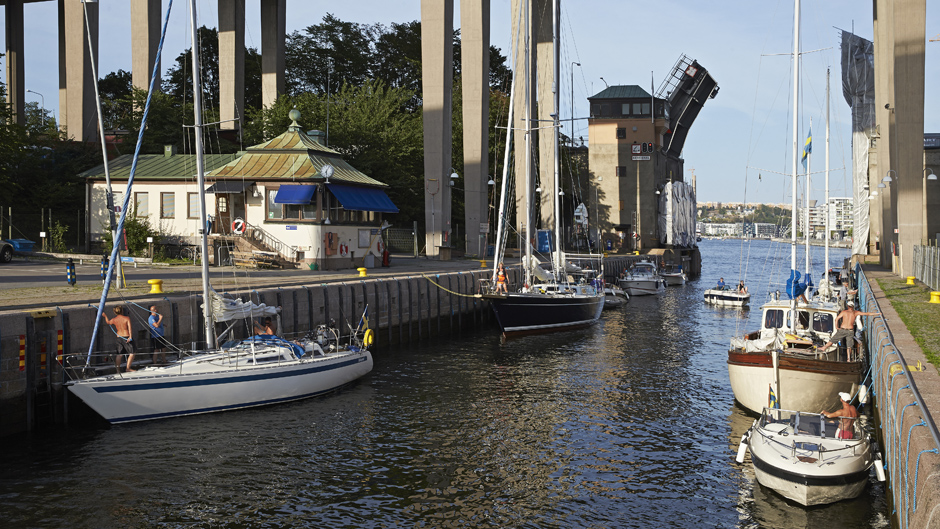 The Hammarby locks in summertime