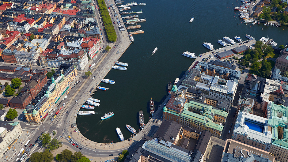 Aerial view of Nybrokajen