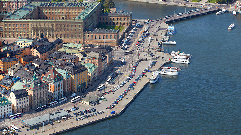 Aerial view of Skeppsbron