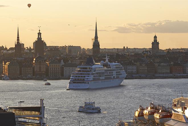 Cruise vessel in central Stockholm