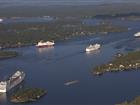 Four vessels in the Stockholm archipelago